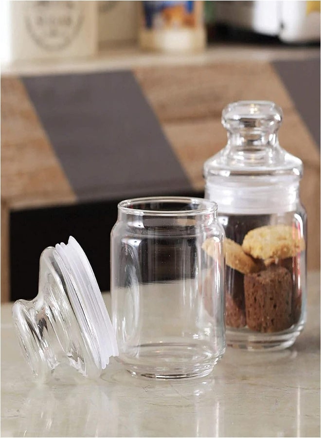 AKDC Glass Storage Container With Glass Lid (Pack Of 2, Clear, 500Ml) - Image 4