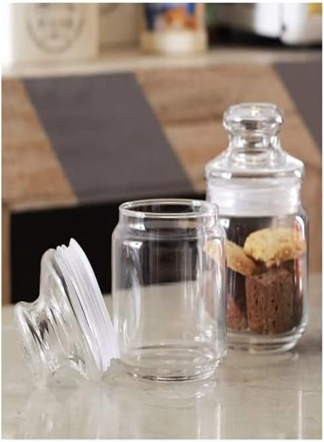 AKDC Glass Storage Container With Glass Lid (Pack Of 2, Clear, 500Ml) - Image 2