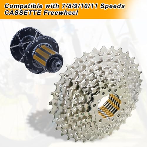 WEEROCK 27.5 Inch MTB Wheel Set Aluminium Alloy Double Wall Rims for Mountain Bike， Front & Rear Wheelsets with Bearing Hubs for DISC Brake compatibes with 7/8/9/10/11 Speeds Casette - Image 5