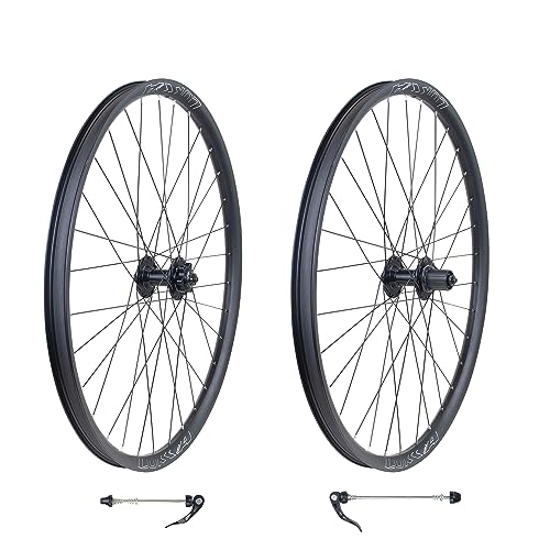 WEEROCK 27.5 Inch MTB Wheel Set Aluminium Alloy Double Wall Rims for Mountain Bike， Front & Rear Wheelsets with Bearing Hubs for DISC Brake compatibes with 7/8/9/10/11 Speeds Casette - Image 1