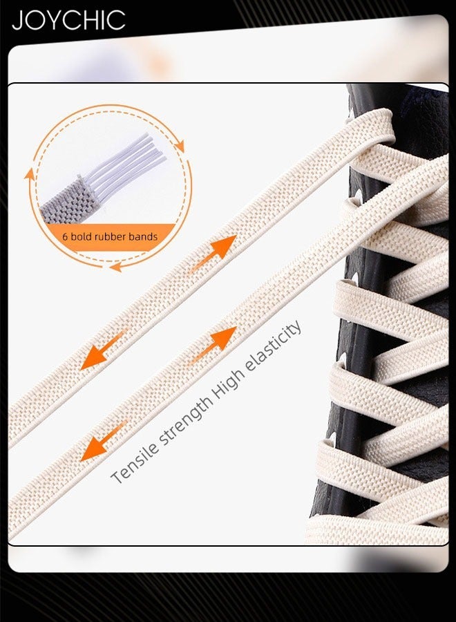 Joychic 3 Pairs No Tie Shoelace with Elastic Laces One Size Fits All Adult and Kids Running Sneakers Shoes Boot Strings Multicolour - Image 2