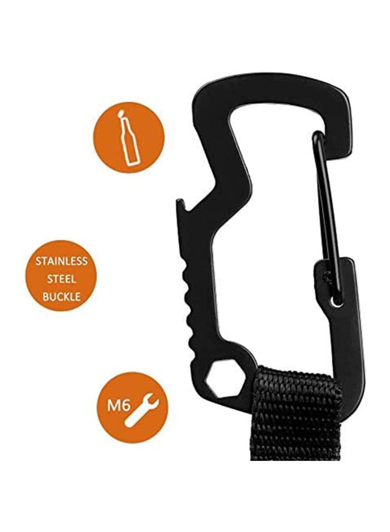 SYOSI 2 Pieces Retractable Keyring Heavy-Duty Key Chain Black Extendable Key Chain Retractable Badge Holder Reel Key Lanyard Reel Key Chain Retractable Badge Holder - Image 4