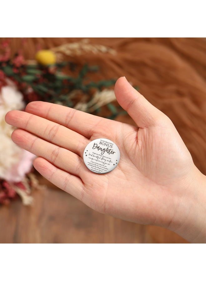 Sureio Pocket Hug Token Long Distance Relationship Keepsake Stainless Steel Double Sided Inspirational Gift with Keychain, Multicolor, One size - Image 5