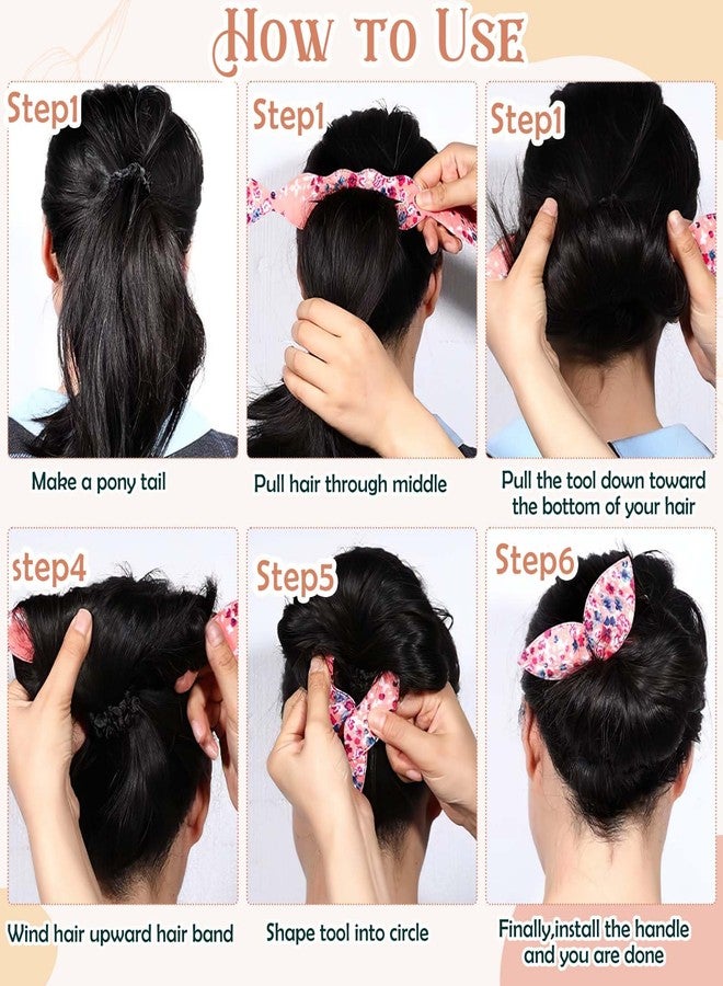 CoolShef 4Pcs Deft Hair Bun Maker | Flexible Rabbit Ear Twister Hair Bun Clip Set |Easy-to-Use Hair Bun Accessories for Woman and Girls | Quick & Stylish Updo Tool - Image 4