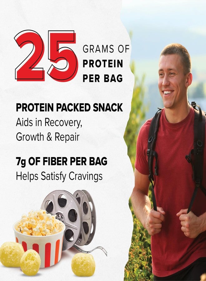 Ready® Protein Puffs – Guilt-Free, High-Protein Crunchy Snack – 25g of Protein – Gluten-Free, No Artificial Flavors – Movie Theater Popcorn (Case of 6, 2.5oz Bags) - Image 3