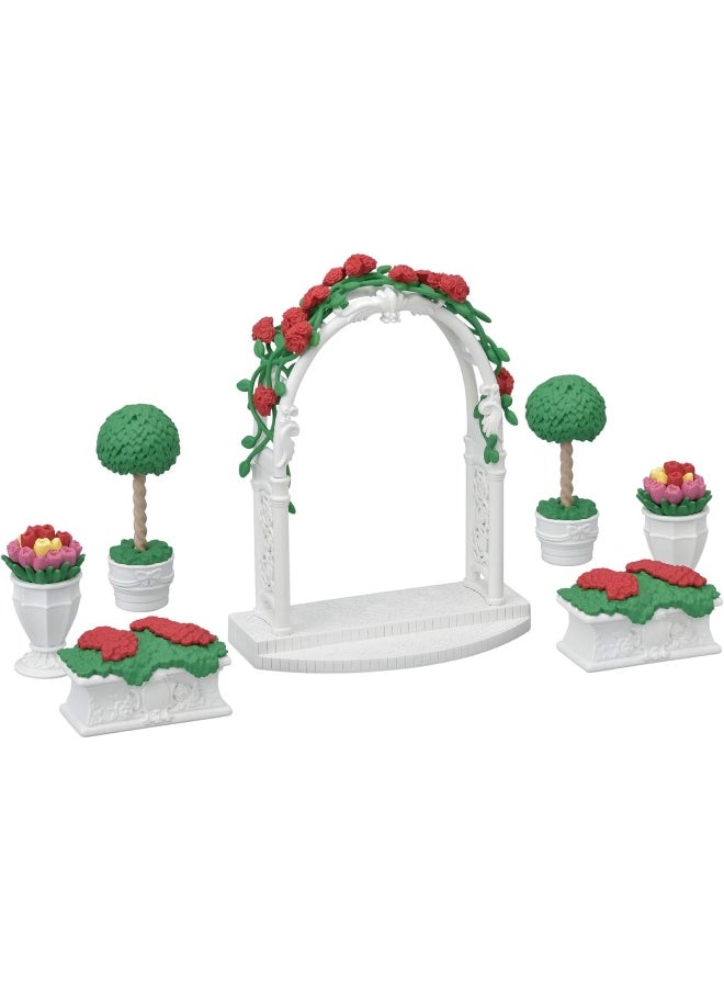 Calico Critters Calico Critters, Town Series, Furniture Sets, Doll House Furniture, Calico Critters Floral Garden Set  - Image 1