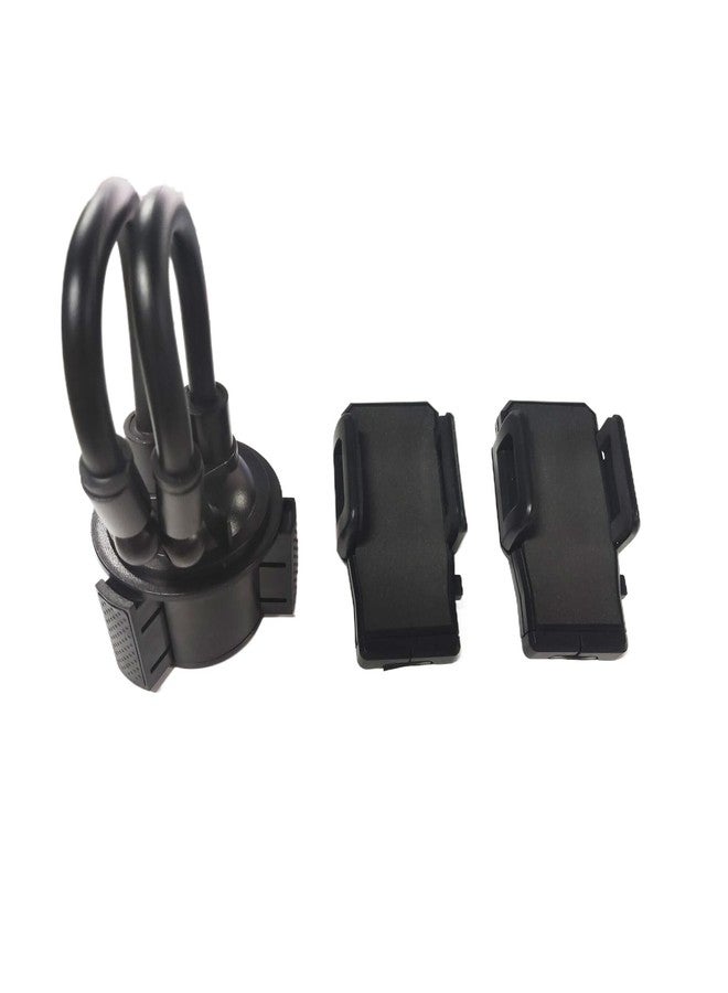 YIPINER Cup Car Phone Holder, Double Car Cup Phone Holder, Universal Adjustable and Scalable Car Cup Holder Phone Mount Compatible with Phone Width 1.7""-3.7"" (Black) - Image 5