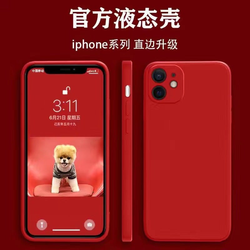 غطاء واقي، لـ باللون الأحمر iPhone 11، TPU، أحمر من مادة TPU للطاولة للمكتب المنزلي - Image 1