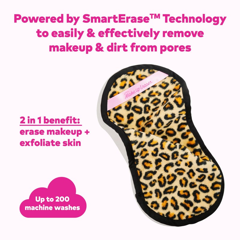 Makeup Eraser The Original MakeUp Eraser PRO, Effortlessly Remove All Makeup Using Only Water, Including Waterproof Mascara, Eyeliner, Foundation, Lipstick, Sunscreen,and More! Leopard, 1ct. - Image 3