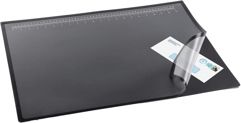 ARTISTIC Logo Pad Engineering Desk Mat Pad for Desktop Organization & Document Protection, Printed Ruler Measurements, Black/Clear, 19" x 24" - Image 4