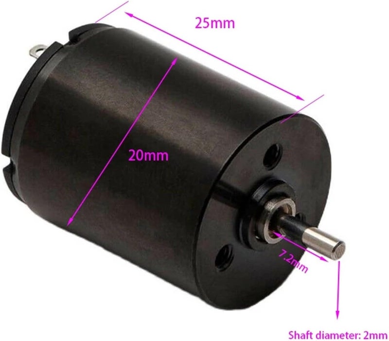 20mm*25mm 2025 Coreless Electronic Starter DC 12V 10500RPM High Speed 2mm Shaft Diameter Tattoo Machine Electronic Starter Replace Maxon Electronic Starter - Image 2