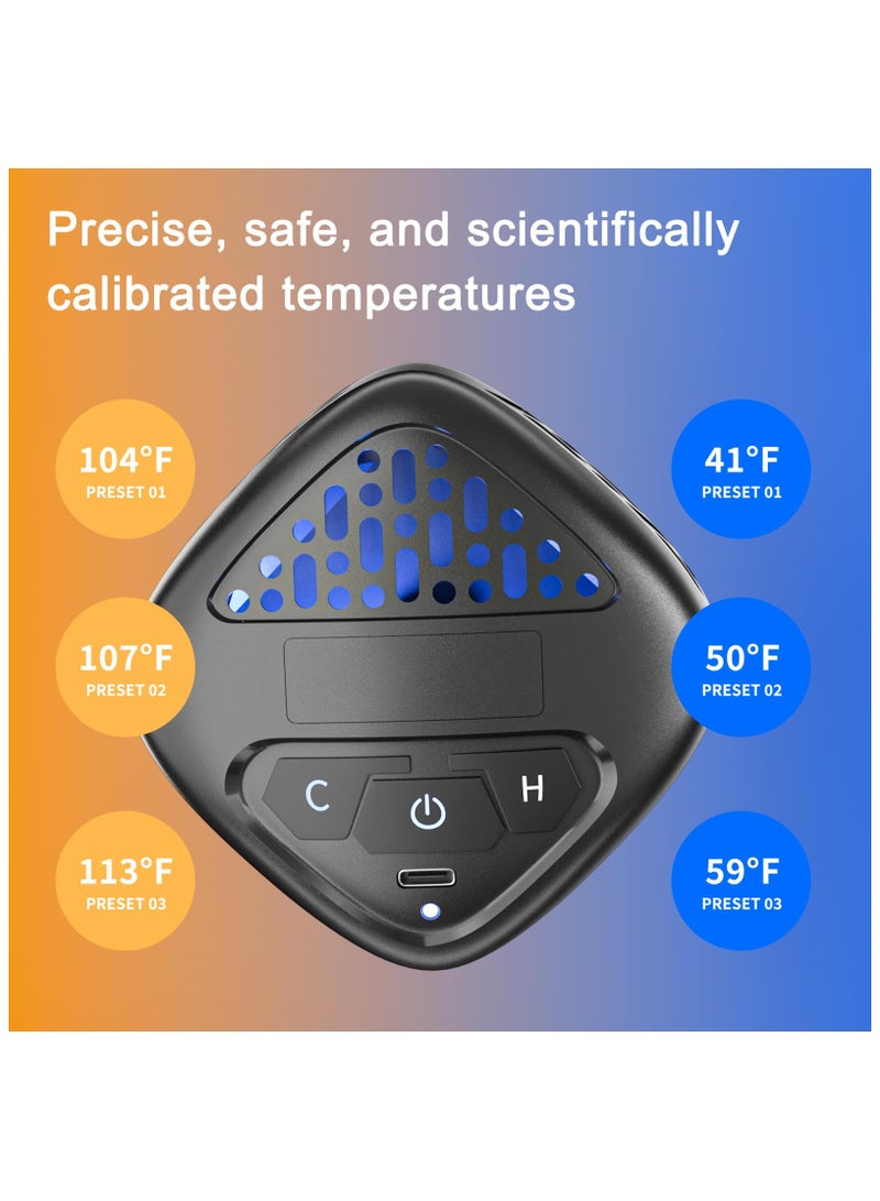 SOLARAE جهاز العلاج بالحرارة والبرودة 3 في 1 القابل للارتداء، مكعب الحرارة الاستردادية الفوري، جهاز العلاج بالحرارة والبرودة، العلاج البارد والعلاج المتباين لتخفيف الألم، الآلام واستعادة عضلات الرياضة 3 أوضاع - Image 2