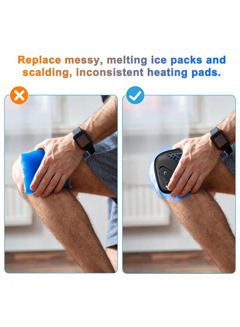 SOLARAE جهاز العلاج بالحرارة والبرودة 3 في 1 القابل للارتداء، مكعب الحرارة الاستردادية الفوري، جهاز العلاج بالحرارة والبرودة، العلاج البارد والعلاج المتباين لتخفيف الألم، الآلام واستعادة عضلات الرياضة 3 أوضاع - Image 4