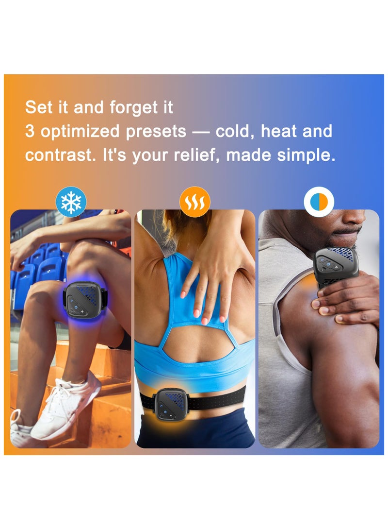 SOLARAE جهاز العلاج بالحرارة والبرودة 3 في 1 القابل للارتداء، مكعب الحرارة الاستردادية الفوري، جهاز العلاج بالحرارة والبرودة، العلاج البارد والعلاج المتباين لتخفيف الألم، الآلام واستعادة عضلات الرياضة 3 أوضاع - Image 3