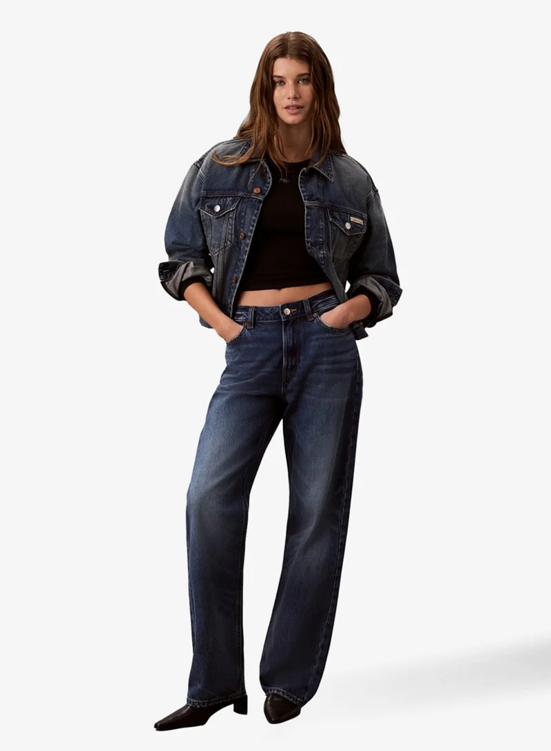 Calvin Klein Jeans  Woven Label Long Sleeve T-Shirt for Women | Best Price UAE