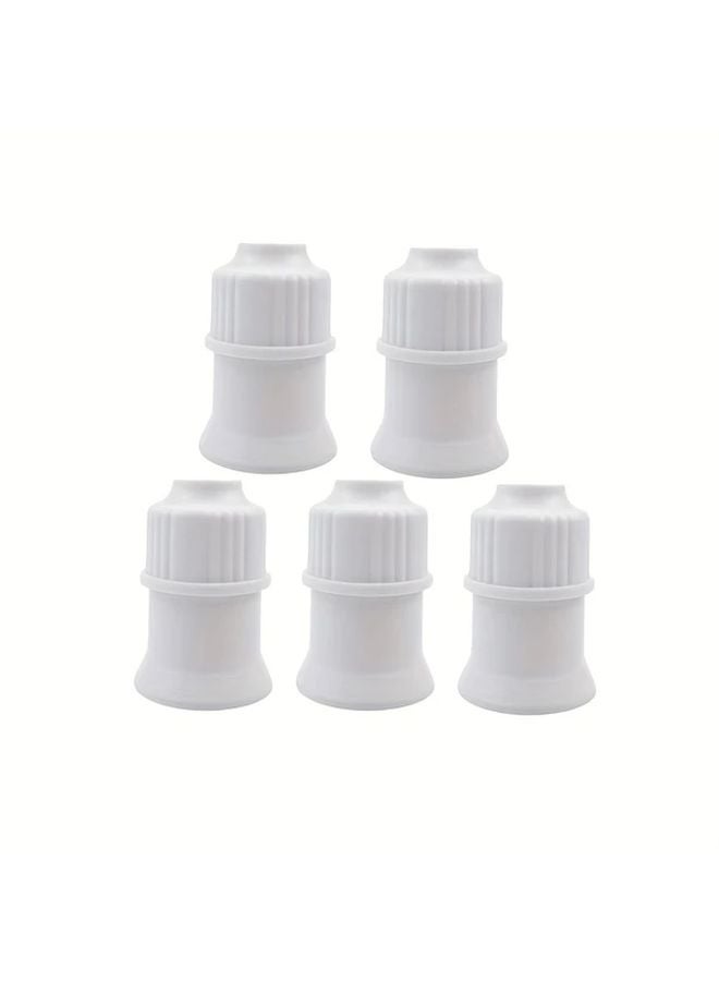 5pcs E27 Screw Lamp Holder Light Bulb Socket White Golden Ceiling Light Base - Image 1