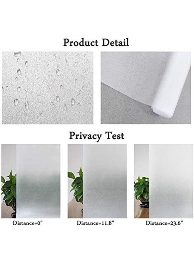 Niviy Etched Privacy Window Film 787x24 Inch Frosted Glass Static Cling Non Adhesive Window Frosting Film for Bathroom Home Office - Image 3