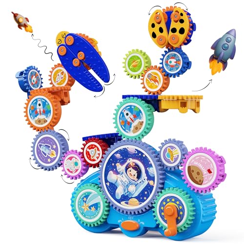 KOKODI Gear Building Toys for Kids Electric Manual Construction Set for Kids Engineering Learning Kit for Ages 38 Years Old Birthday Gifts Preschool Educational Toys for Boys Girls - Image 1
