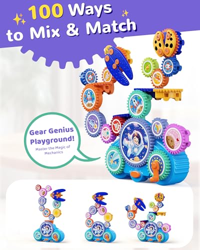 KOKODI Gear Building Toys for Kids Electric Manual Construction Set for Kids Engineering Learning Kit for Ages 38 Years Old Birthday Gifts Preschool Educational Toys for Boys Girls - Image 5