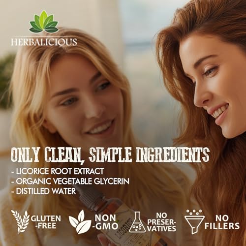 HERBALICIOUS Licorice Root Extract (Glycyrrhiza glabra) – Organic Liquid Herbal Extract, 2 fl oz – Vegan, Non-GMO, Gluten-Free - Image 5