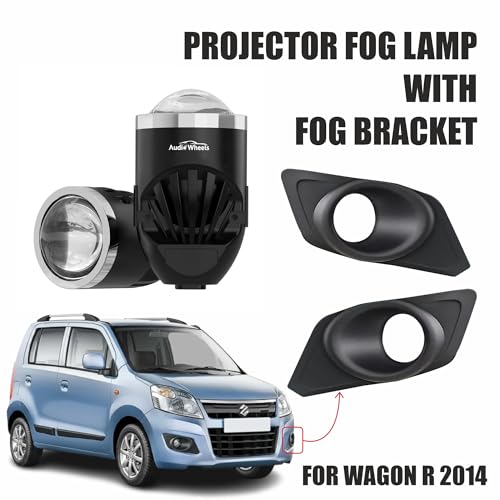 Audio Wheels 2" LED Projector Fog Lamp with Cover - 120W, Tri-Color (White/Warm/Yellow) | with Blue Tint Film | 12V/24V Fog Light for Car & Vehicle Modification | For Maruti Suzuki Swift 2024 - Image 2