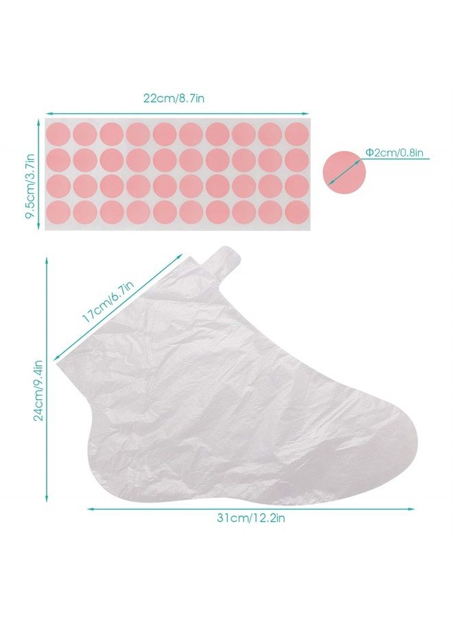 Segbeauty Paraffin Bath Liners for Foot, 200 Counts Plastic Foot Covers, Booties for Feet Thermal Foot Liners, Foot Protectors with 200 Stickers for Snug Closure, Wax thera-py Foot Bags - Image 3