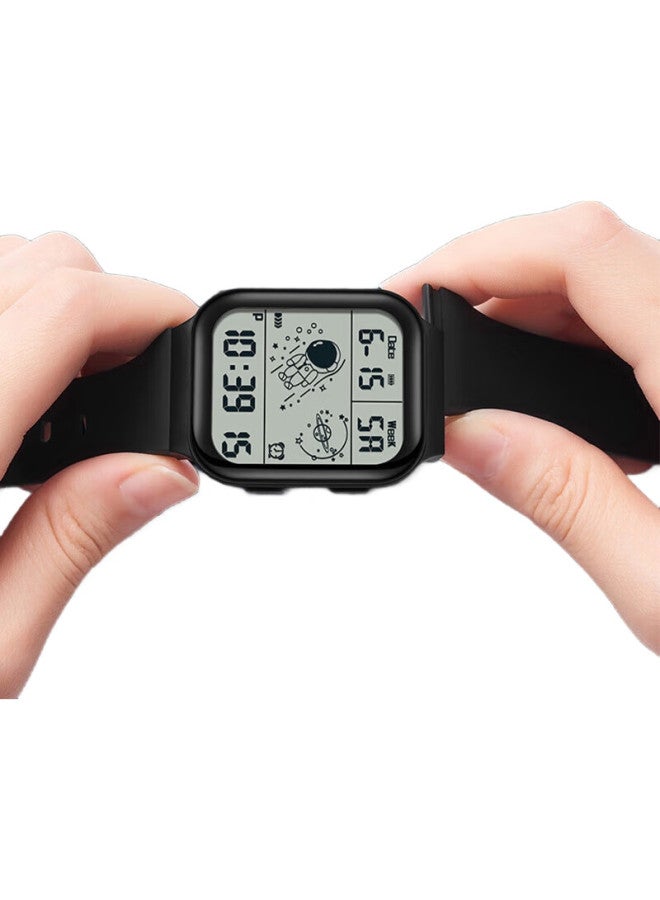 Sanda Astronaut Digital Watch For Men, Students, Teenagers, Middle And High School Students, Sports, Waterproof, Children'S Electronic Watch 6052 Black - Image 2
