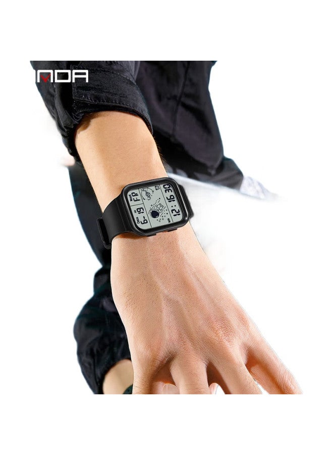 Sanda Astronaut Digital Watch For Men, Students, Teenagers, Middle And High School Students, Sports, Waterproof, Children'S Electronic Watch 6052 Black - Image 1