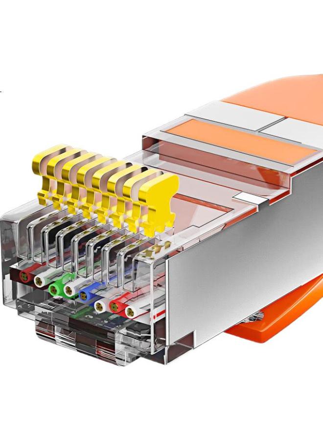 Ult-Unite Cat6A Pure Copper 10 Gigabit Ethernet Cable, Home Computer Network Broadband Engineering Patch Cord, Compatible With 2.5G Gigabit 8-Core Twisted Pair Connection Cable, 8 Meters - Image 1