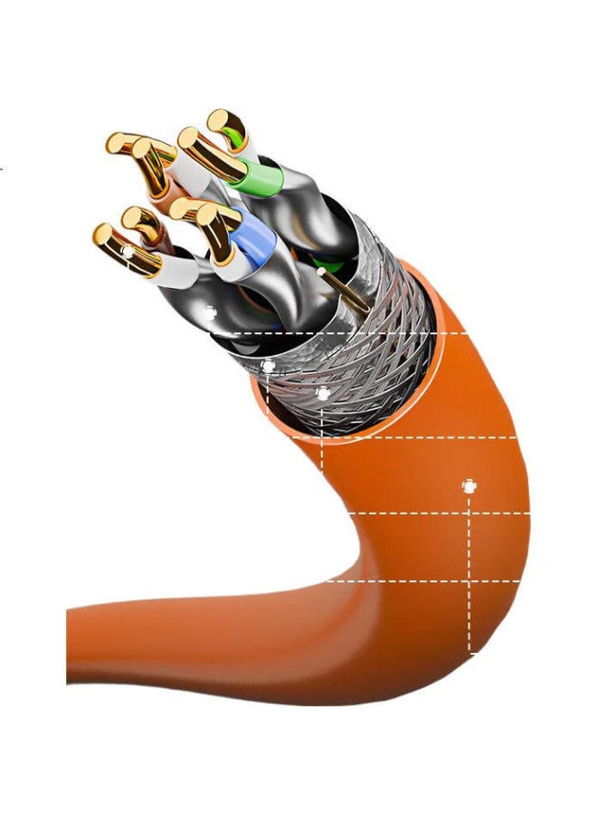 Ult-Unite Cat6A Pure Copper 10 Gigabit Ethernet Cable, Home Computer Network Broadband Engineering Patch Cord, Compatible With 2.5G Gigabit 8-Core Twisted Pair Connection Cable, 8 Meters - Image 3