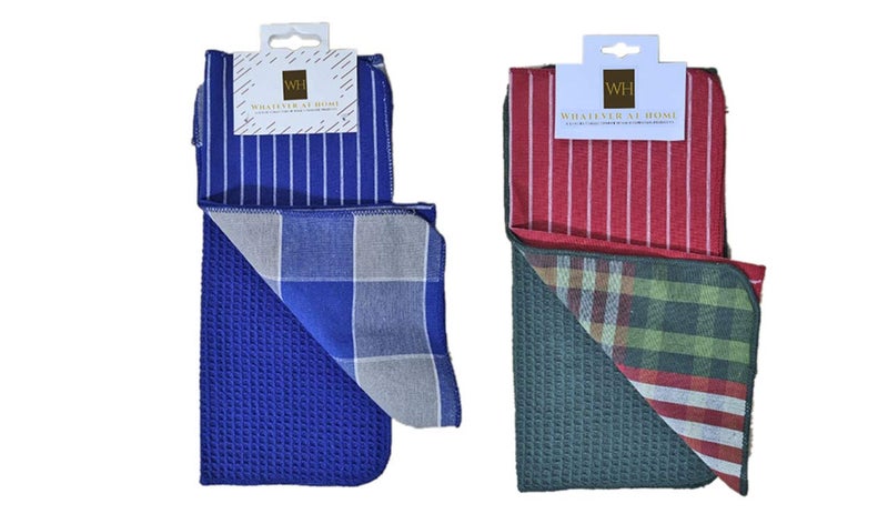 Whatever At Home Premium Kitchen Cloth Napkin Towel Set of 6 pieces with 4 sides overclocked 100 Cotton Multi coulur MultiPurpose with Super Absorbency Kitchen Cleaning Cloth Duster 14 x 14 Inches 250 GSM - Image 1