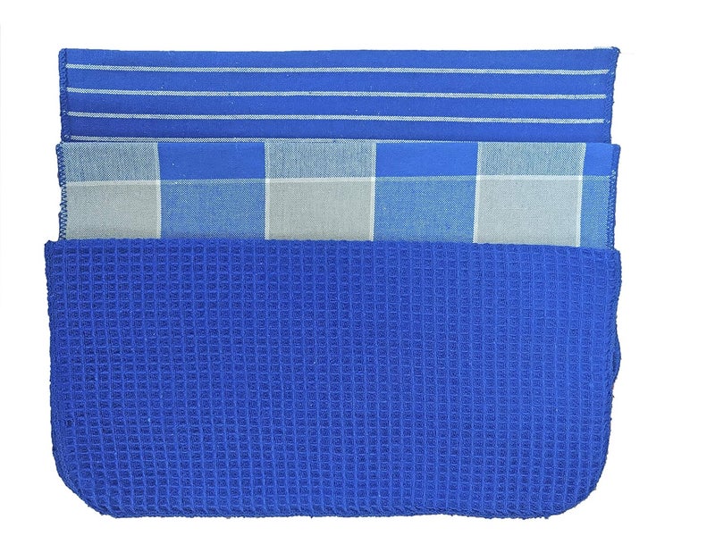 Whatever At Home Premium Kitchen Cloth Napkin Towel Set of 6 pieces with 4 sides overclocked 100 Cotton Multi coulur MultiPurpose with Super Absorbency Kitchen Cleaning Cloth Duster 14 x 14 Inches 250 GSM - Image 2