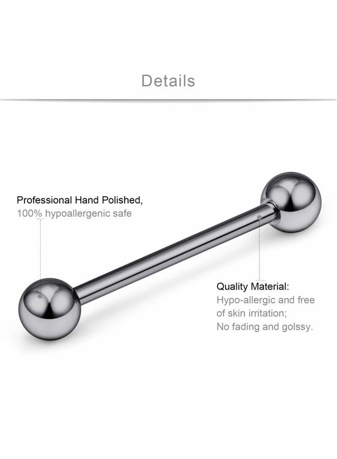SCERRING Grade 23 Titanium Externally Threaded Bar Barbell Rings Piercing Retainer 14G 16G Sold as a Pair, Grade 23 Titanium - Image 3