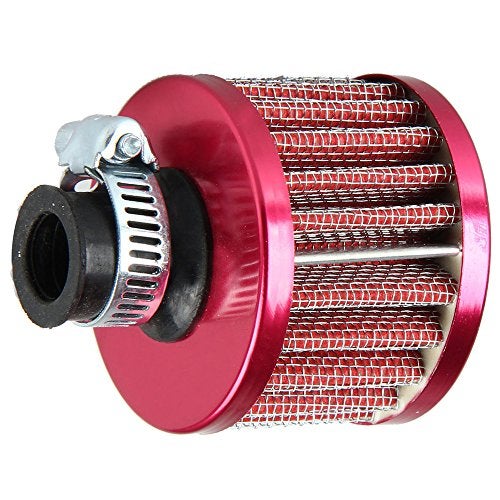 ESUPPORT Universal 12mm Mini Red Cone Cold Air Intake Filter Turbo Vent Breather Car - Image 1