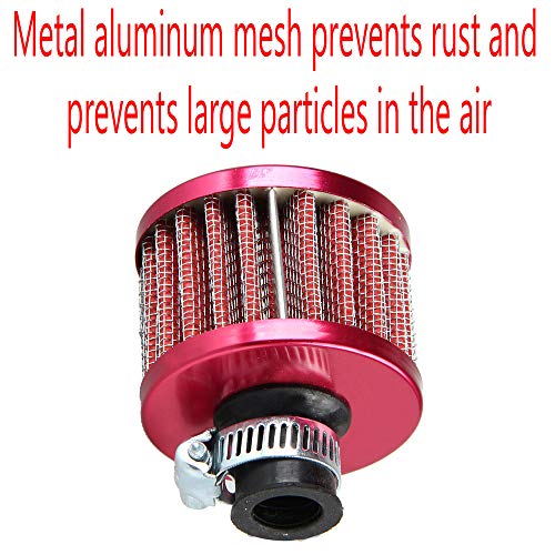 ESUPPORT Universal 12mm Mini Red Cone Cold Air Intake Filter Turbo Vent Breather Car - Image 4