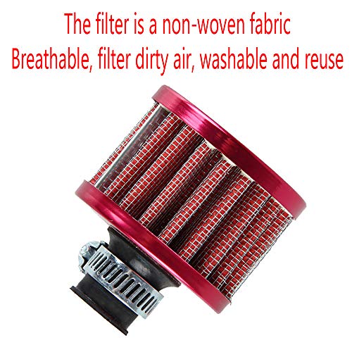 ESUPPORT Universal 12mm Mini Red Cone Cold Air Intake Filter Turbo Vent Breather Car - Image 3