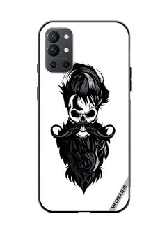 Protective Case Cover For OnePlus 9R Skull Beard Design Multicolour