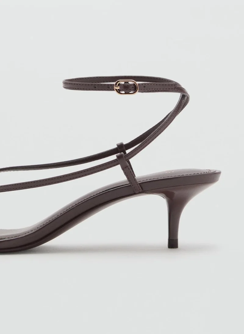 MANGO Heeled Sandals With Thin Strap