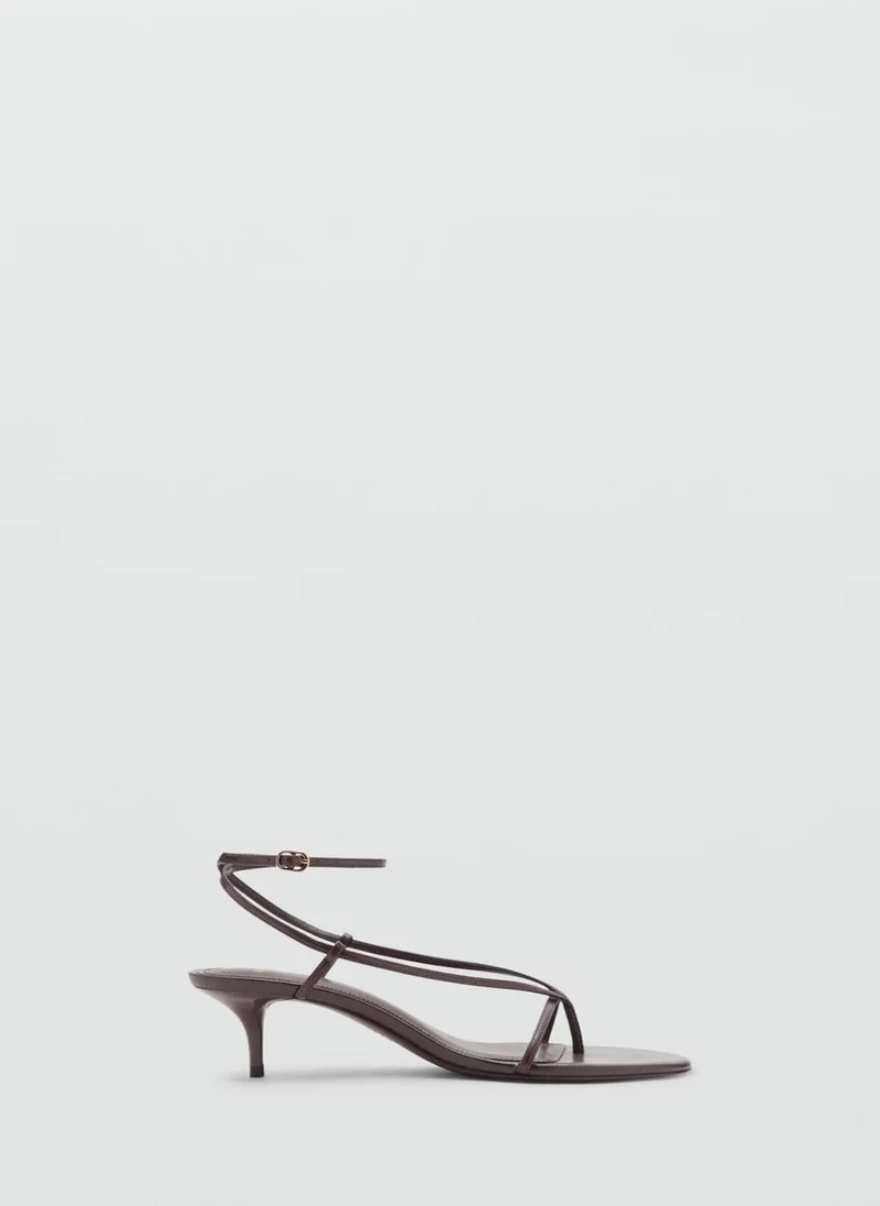 MANGO Heeled Sandals With Thin Strap