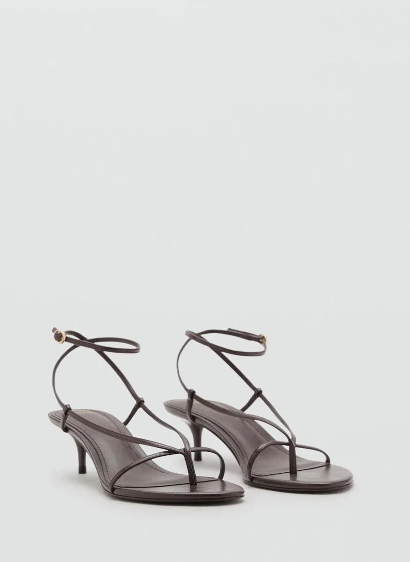 MANGO Heeled Sandals With Thin Strap