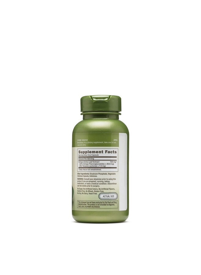 GNC - Herbal Plus Ginkgo Biloba 120Mg ; Supports Mental Sharpness Vegetarian ; 100 Capsules - Image 1