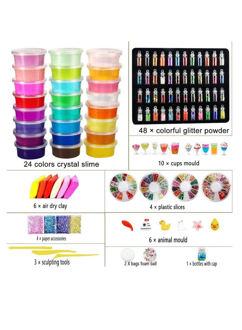 JOMILA Slime Kit Super Soft Non-Sticky Stress Relief Toy Scented Sludge Toy for Kids Education Party Favor Gift and Birthday Slime 108 - Image 3