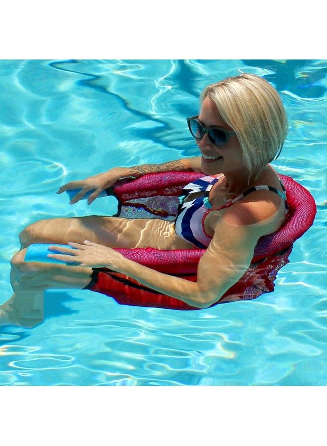 Driveway Games Floating Noodle Chair For Water. Mesh Useat Swimming Pool Float Assorted Colors (N30) - Image 3