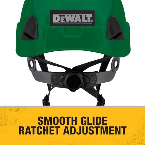 DEWALT DPG22V Green Type II Class C 4-Point Ratcheting Vented Safety Helmet - Image 5
