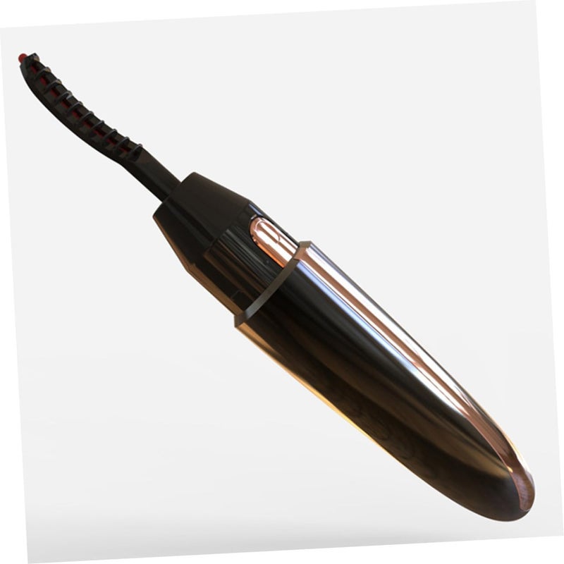 Heated Electric Eyelash Curler Portable USB Rechargeable Beauty Makeup Tool for Natural Curling, Black - Image 5
