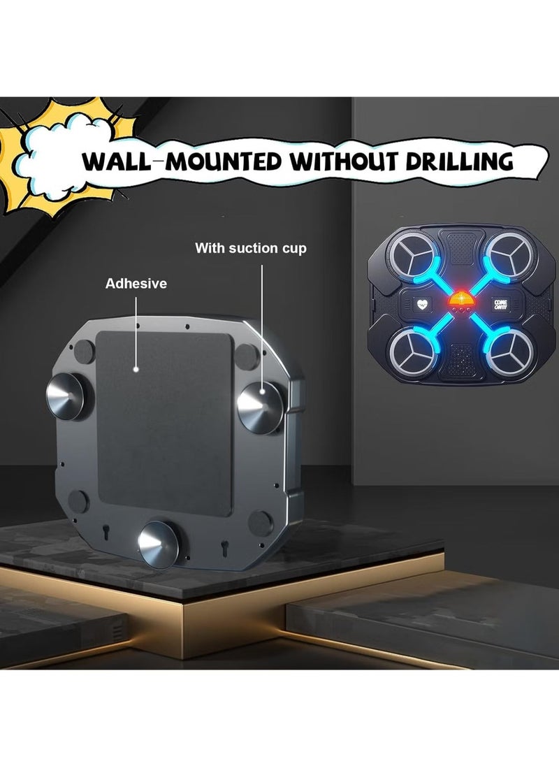 JAJEEK آلة الملاكمة الموسيقية للأطفال – لعبة ملاكمة ذكية بلوتوث للأولاد والبنات – آلة هدف ملاكمة مثبتة على الحائط مع قفازات ملاكمة – معدات تمرين ممتعة للأطفال، تنسيق وتدريب لياقة بدنية - Image 4