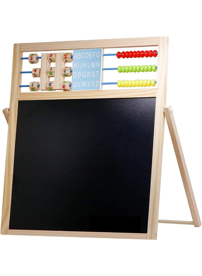 Factory Price Double-Sided Magnetic Wooden Easel Board for Kids with Accessories - 44cm x 39.5cm x 20cm - Image 2