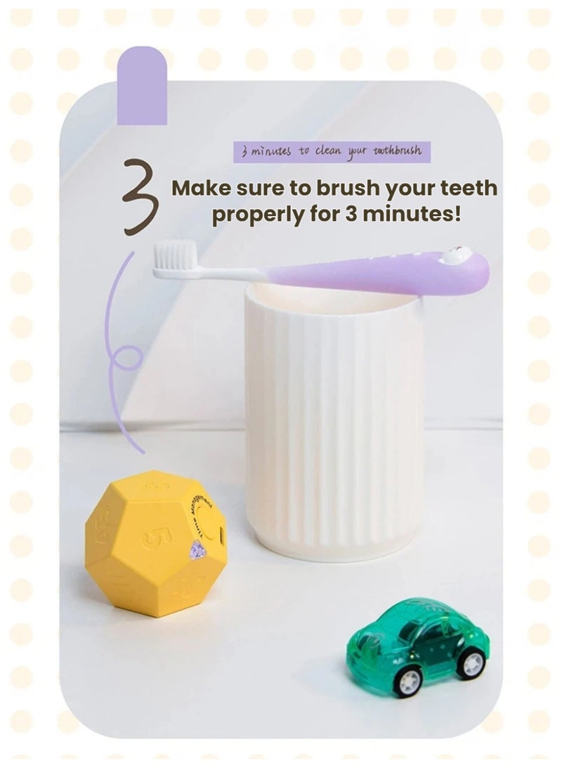 Yellow 12-Sided Timer | Flip to Set – 11 Preset Countdowns | Ring/Vibration Modes - Image 4