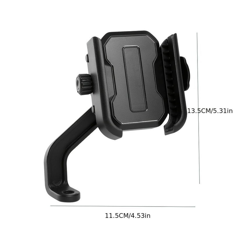 Black Motorcycle Electric Bike Phone Holder With Auto Lock Shockproof Navigation Mount - Image 1