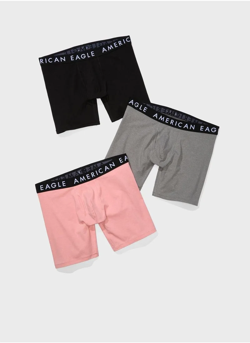 امريكان ايجل 3 Pack Classic Assorted Logo Band Boxer